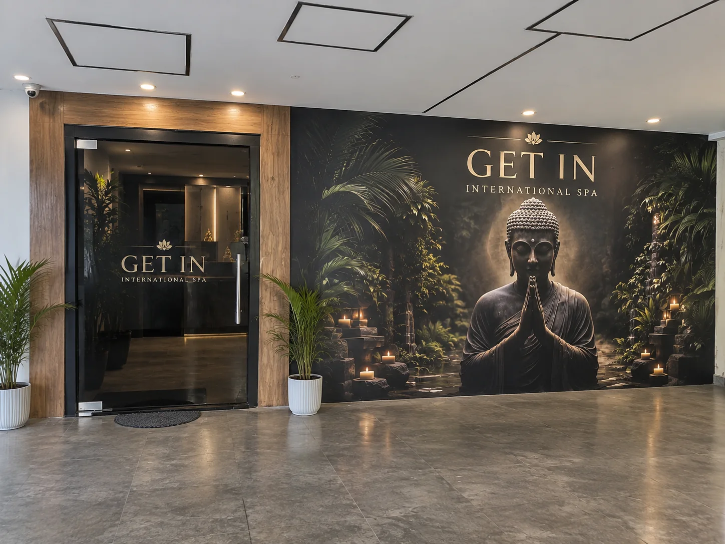 Entrance to Get In International Spa
